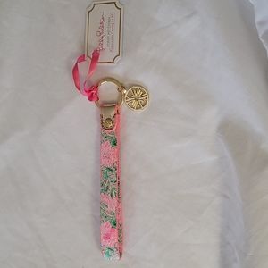 Lilly Pulitzer Strap Keychain " Coming in Hot" style
